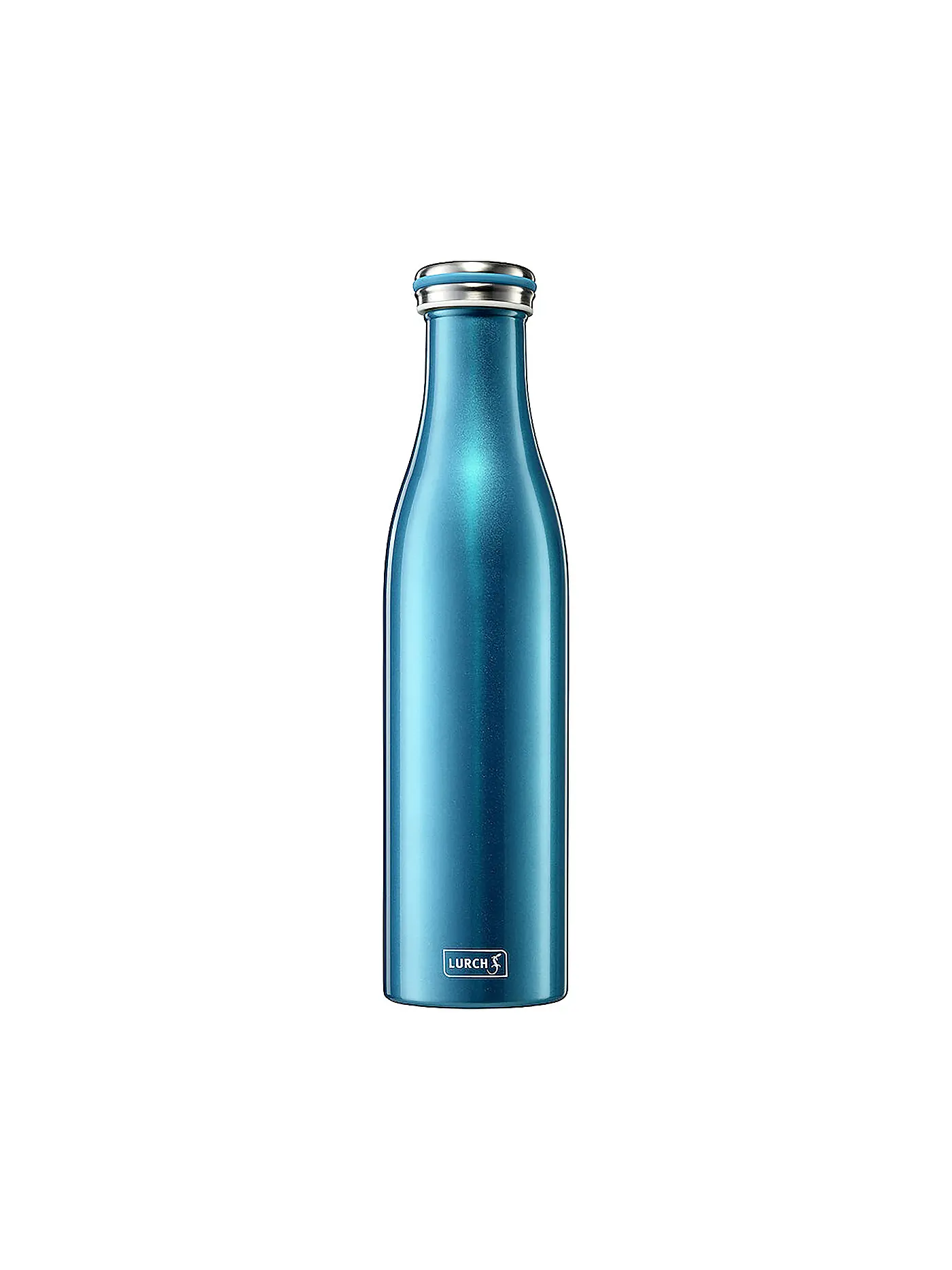 LURCH | Isolierflasche - Thermosflasche Edelstahl 0,75l Anthrazit Metallic | petrol